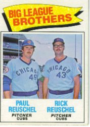 1977 Topps Baseball Cards      634     Paul/Rick Reuschel Brothers UER